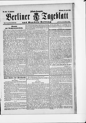 Berliner Tageblatt und Handels-Zeitung vom 29.07.1908