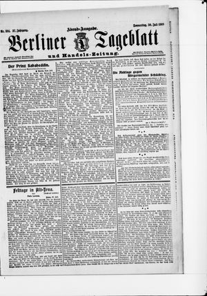 Berliner Tageblatt und Handels-Zeitung vom 30.07.1908