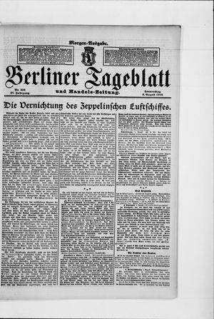 Berliner Tageblatt und Handels-Zeitung vom 06.08.1908