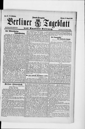 Berliner Tageblatt und Handels-Zeitung vom 17.08.1908
