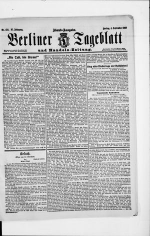 Berliner Tageblatt und Handels-Zeitung vom 04.09.1908