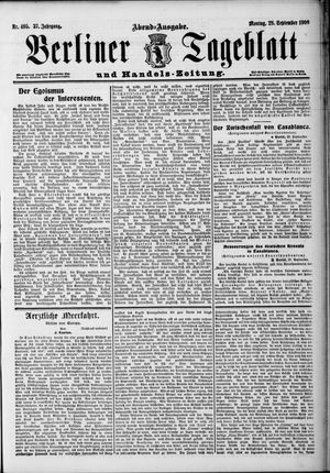 Berliner Tageblatt und Handels-Zeitung vom 28.09.1908