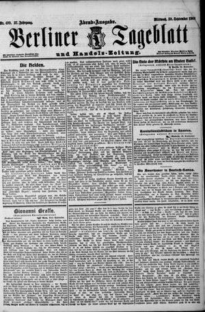 Berliner Tageblatt und Handels-Zeitung vom 30.09.1908