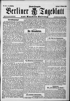 Berliner Tageblatt und Handels-Zeitung vom 09.10.1908