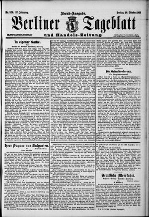 Berliner Tageblatt und Handels-Zeitung vom 16.10.1908