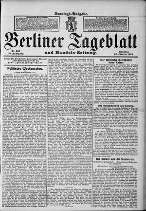 Berliner Tageblatt und Handels-Zeitung vom 18.10.1908