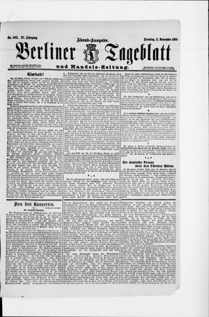 Berliner Tageblatt und Handels-Zeitung vom 03.11.1908