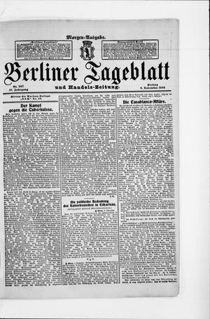 Berliner Tageblatt und Handels-Zeitung vom 06.11.1908