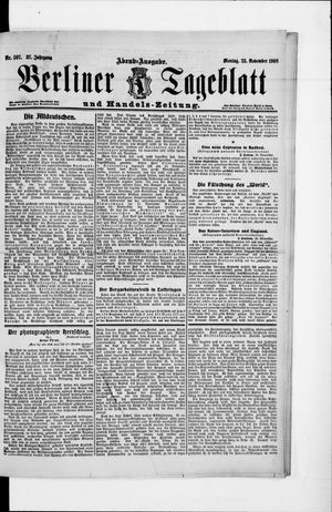 Berliner Tageblatt und Handels-Zeitung vom 23.11.1908