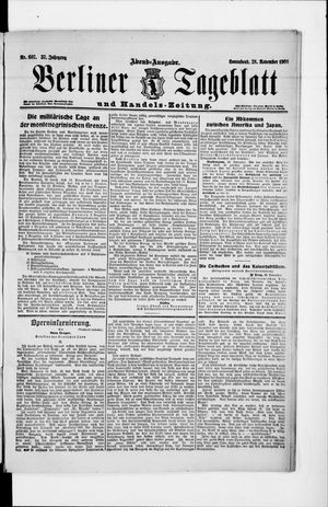 Berliner Tageblatt und Handels-Zeitung on Nov 28, 1908