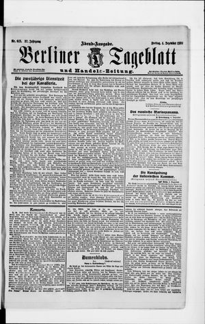 Berliner Tageblatt und Handels-Zeitung vom 04.12.1908