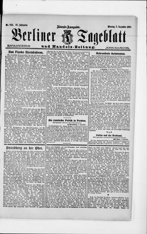 Berliner Tageblatt und Handels-Zeitung on Dec 7, 1908