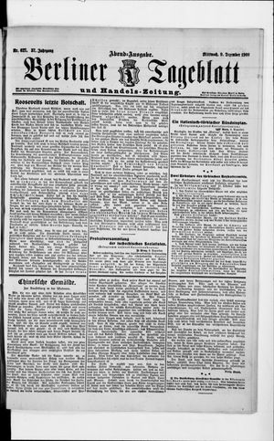 Berliner Tageblatt und Handels-Zeitung vom 09.12.1908