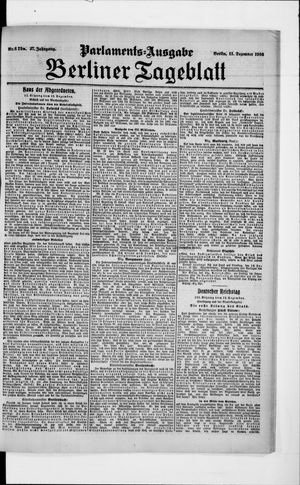 Berliner Tageblatt und Handels-Zeitung vom 11.12.1908