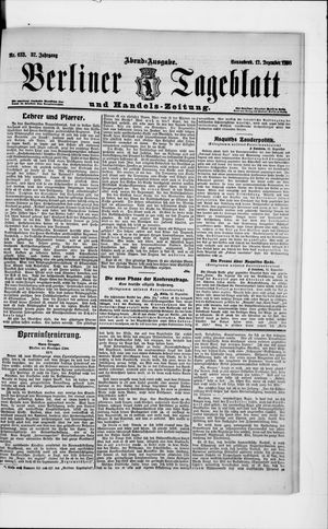 Berliner Tageblatt und Handels-Zeitung vom 12.12.1908