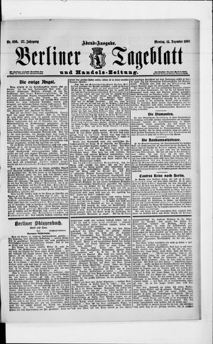 Berliner Tageblatt und Handels-Zeitung vom 14.12.1908