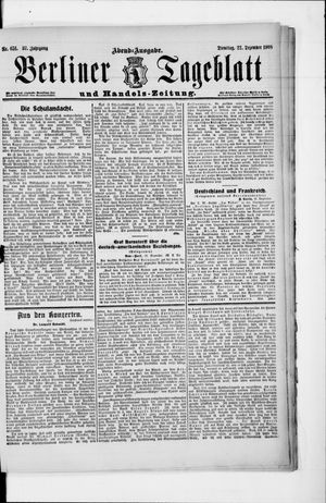 Berliner Tageblatt und Handels-Zeitung on Dec 22, 1908