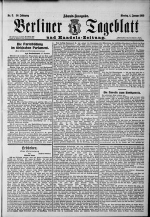 Berliner Tageblatt und Handels-Zeitung vom 04.01.1909