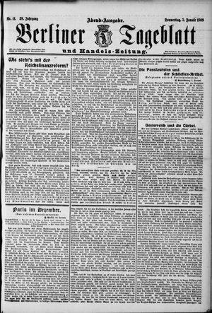 Berliner Tageblatt und Handels-Zeitung vom 07.01.1909