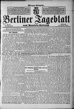 Berliner Tageblatt und Handels-Zeitung vom 13.01.1909
