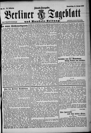 Berliner Tageblatt und Handels-Zeitung vom 14.01.1909
