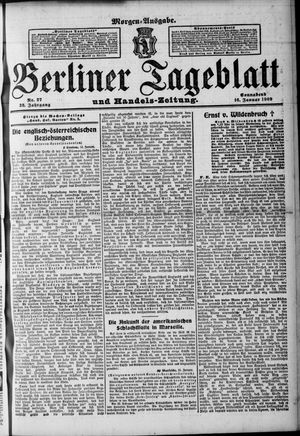 Berliner Tageblatt und Handels-Zeitung vom 16.01.1909