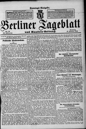 Berliner Tageblatt und Handels-Zeitung vom 17.01.1909