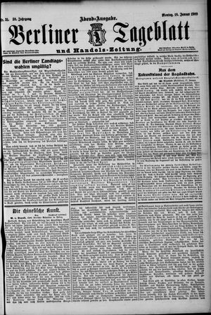Berliner Tageblatt und Handels-Zeitung on Jan 18, 1909