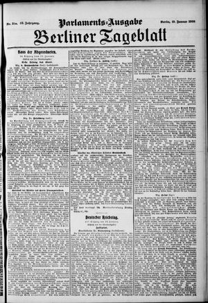 Berliner Tageblatt und Handels-Zeitung vom 19.01.1909