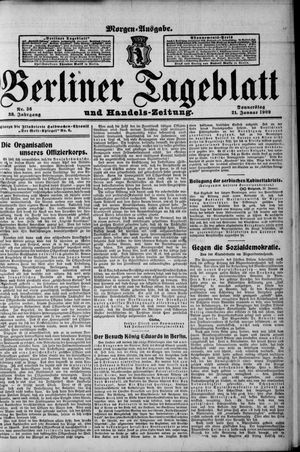 Berliner Tageblatt und Handels-Zeitung vom 21.01.1909