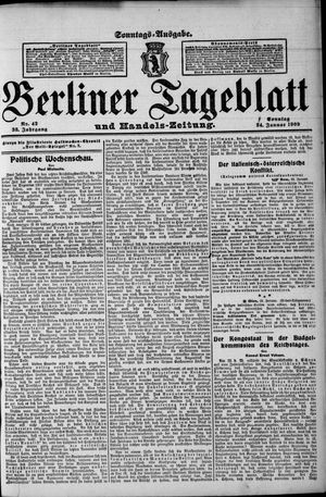 Berliner Tageblatt und Handels-Zeitung vom 24.01.1909