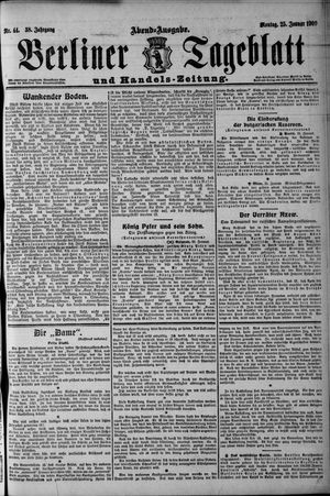 Berliner Tageblatt und Handels-Zeitung on Jan 25, 1909