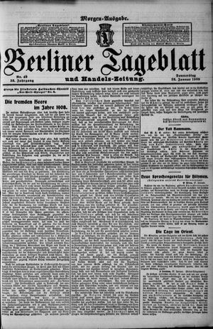 Berliner Tageblatt und Handels-Zeitung vom 28.01.1909