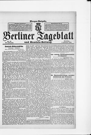Berliner Tageblatt und Handels-Zeitung on Feb 2, 1909