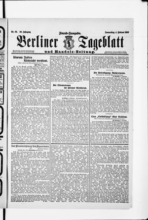 Berliner Tageblatt und Handels-Zeitung vom 04.02.1909
