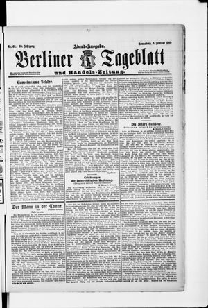 Berliner Tageblatt und Handels-Zeitung on Feb 6, 1909
