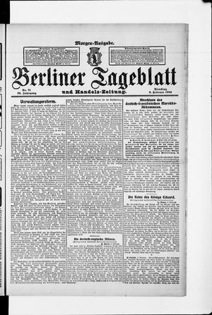 Berliner Tageblatt und Handels-Zeitung vom 09.02.1909
