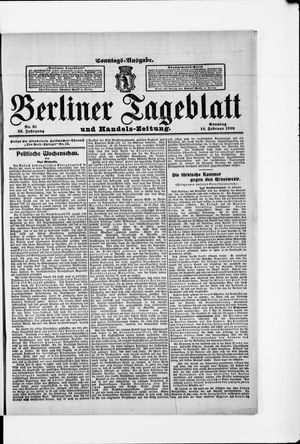 Berliner Tageblatt und Handels-Zeitung vom 14.02.1909