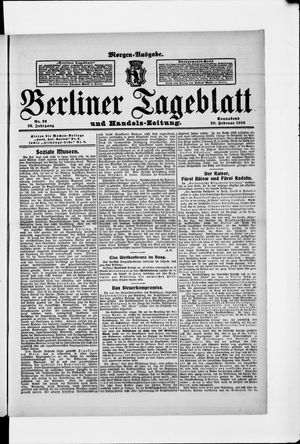 Berliner Tageblatt und Handels-Zeitung on Feb 20, 1909