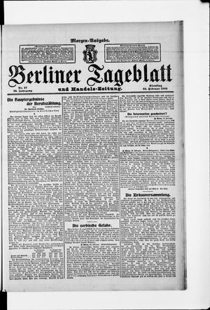 Berliner Tageblatt und Handels-Zeitung vom 23.02.1909