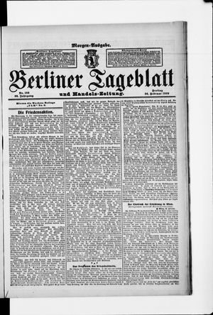 Berliner Tageblatt und Handels-Zeitung vom 26.02.1909