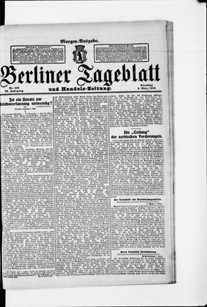 Berliner Tageblatt und Handels-Zeitung on Mar 9, 1909