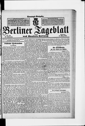 Berliner Tageblatt und Handels-Zeitung vom 21.03.1909