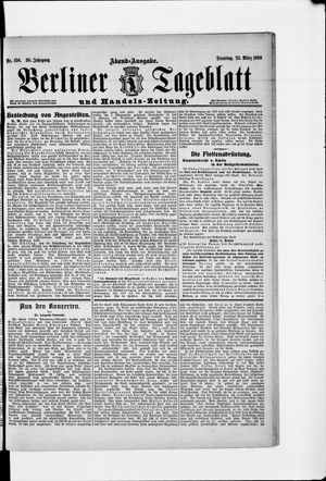 Berliner Tageblatt und Handels-Zeitung vom 23.03.1909