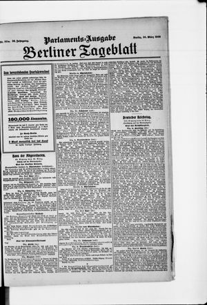 Berliner Tageblatt und Handels-Zeitung vom 30.03.1909