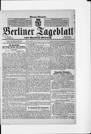 Berliner Tageblatt und Handels-Zeitung vom 03.04.1909