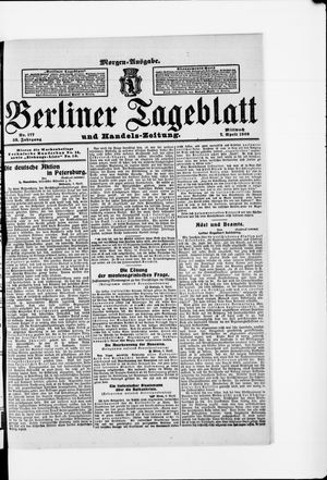 Berliner Tageblatt und Handels-Zeitung vom 07.04.1909