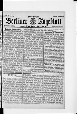 Berliner Tageblatt und Handels-Zeitung vom 13.04.1909