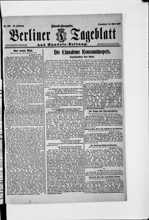 Berliner Tageblatt und Handels-Zeitung vom 24.04.1909