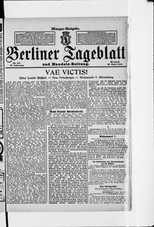 Berliner Tageblatt und Handels-Zeitung vom 28.04.1909